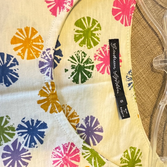 NWOT Gudrun Sjödén Organic Cotton Top – Floral Print – S – Lightweight & Soft - Picture 4 of 5